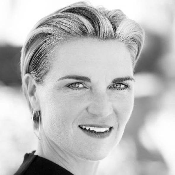Kerri-Pollard-Greenfly-Chief-Revenue-Officer Black and white portrait of Kerry Pollard, the Chief Revenue Officer of Greenfly