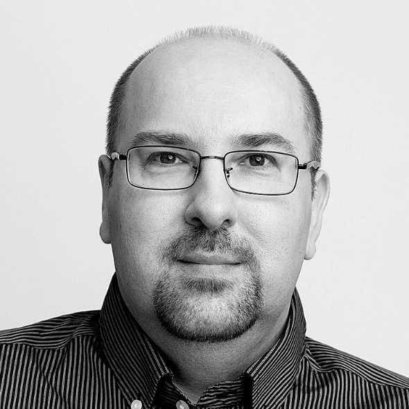 marshall-greer Black and white portrait of Marshall Greer, Chief Technology Officer at Greenfly