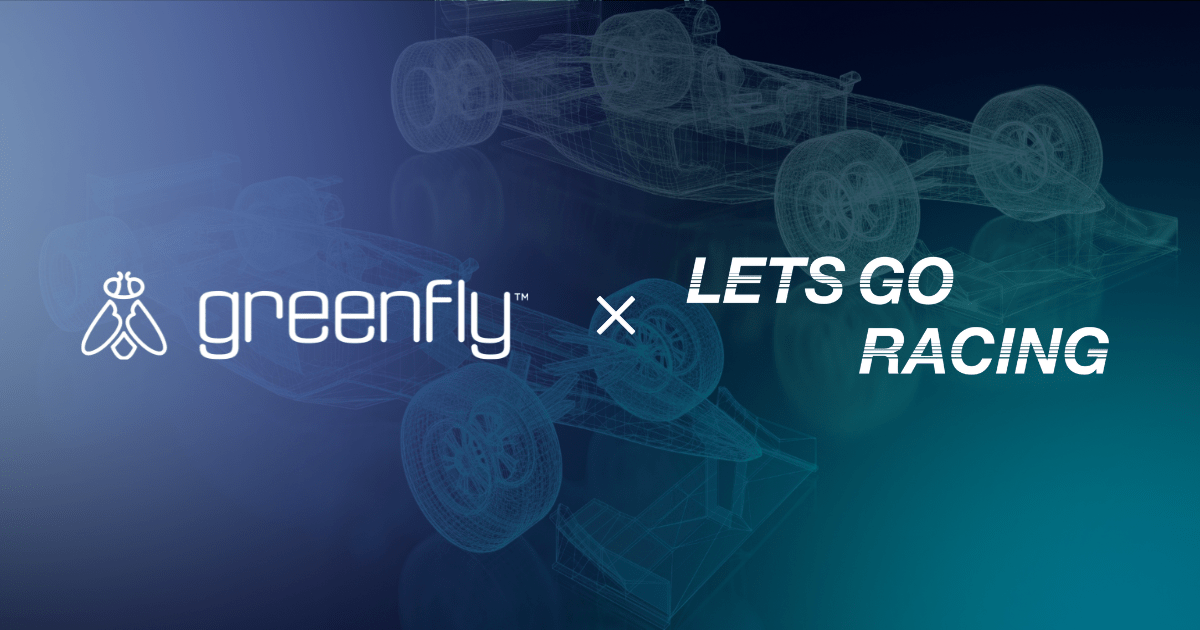 greenfly and let's go racing logos